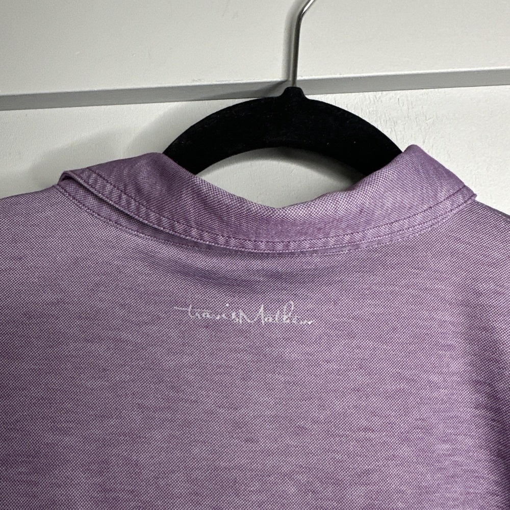 Travis Mathew Mens Sz M Polo Shirt Purple Pima Cotton Blend Golf Sports - Picture 10 of 11